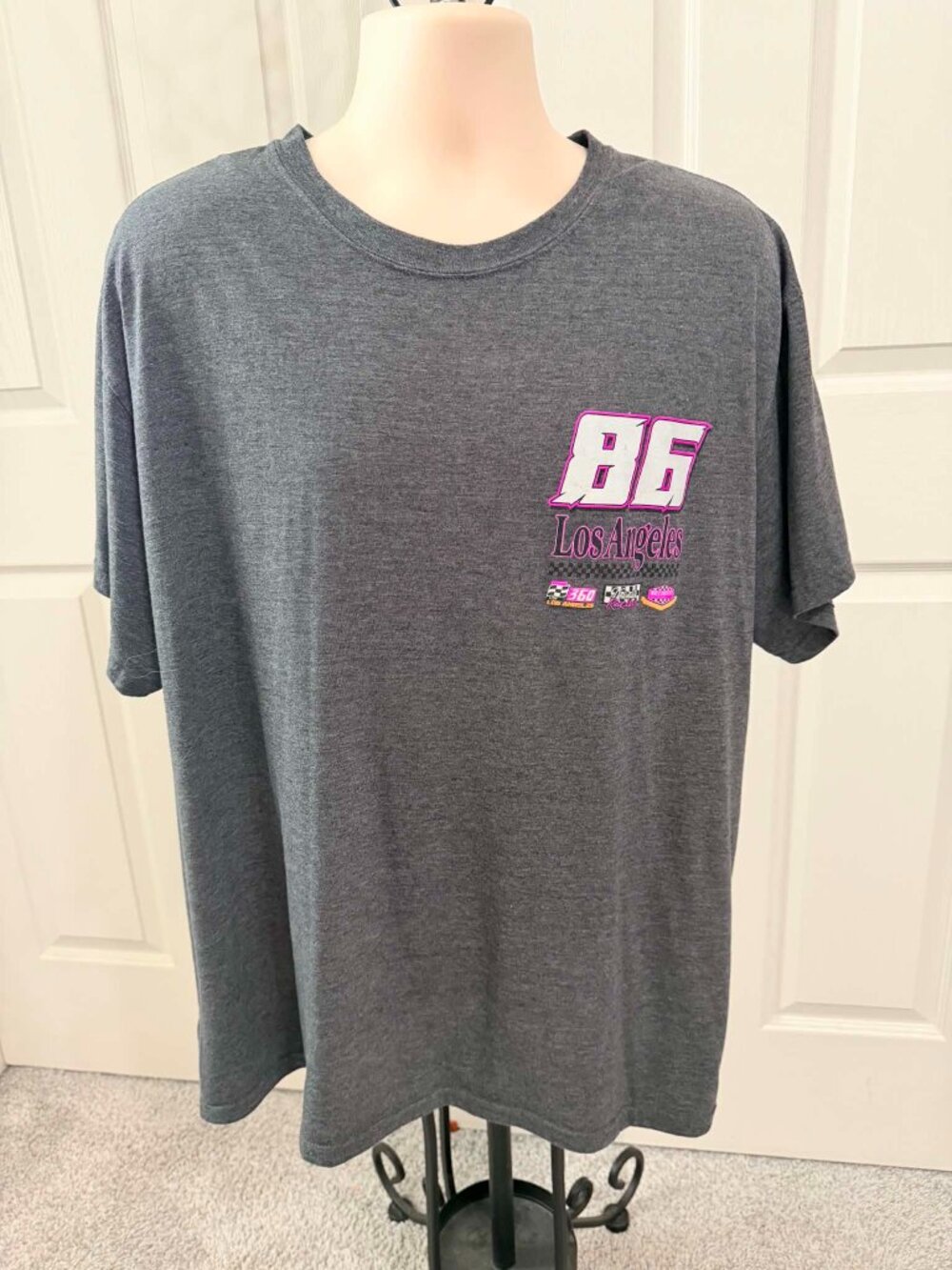 Men's Gently Worn #86 Los Angeles Print T-Shirt Size XXL